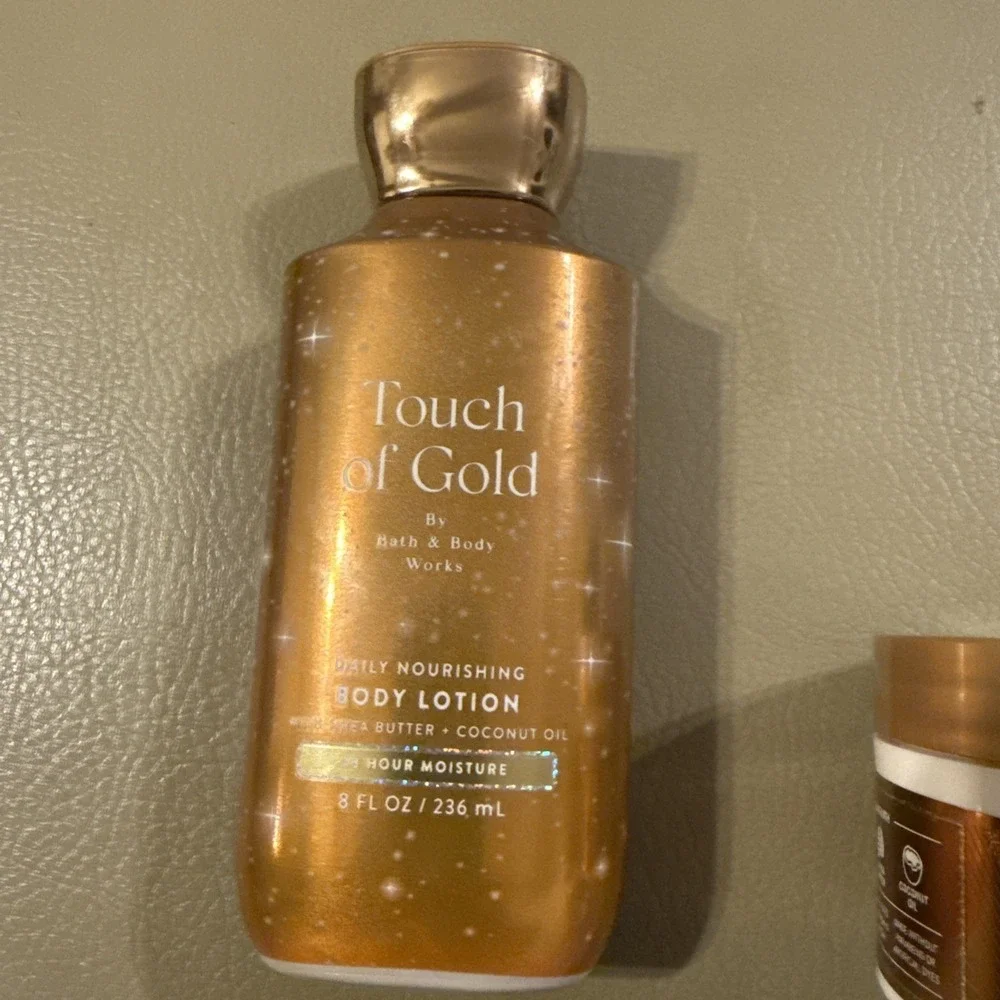 Bath & Body Works TOUCH OF GOLD Body Butter, 6.5 oz + Body Lotion 8 oz New - Picture 4 of 5